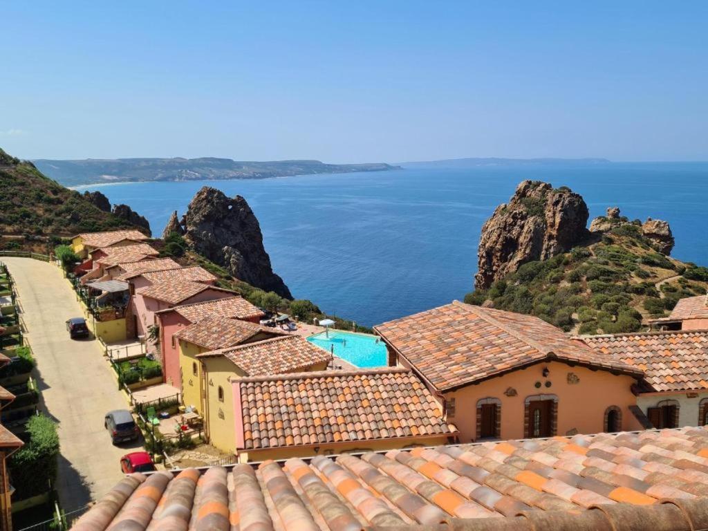 L'Estasi Tanca Piras A Bordo Piscina Con Vista Mare Villa Nebida Exterior foto